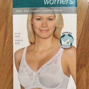 Warners firm support Underwire Bra MINIMUZER REDUCES UP TO 1 Cup Size White